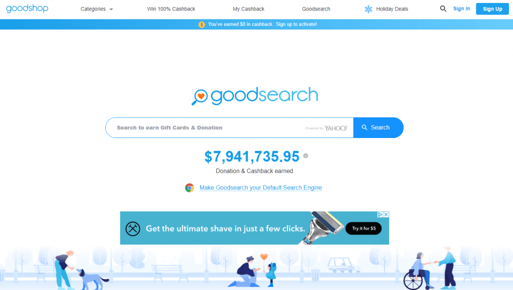 وب سایت Goodshop برای پس انداز هنگام خرید آنلاین