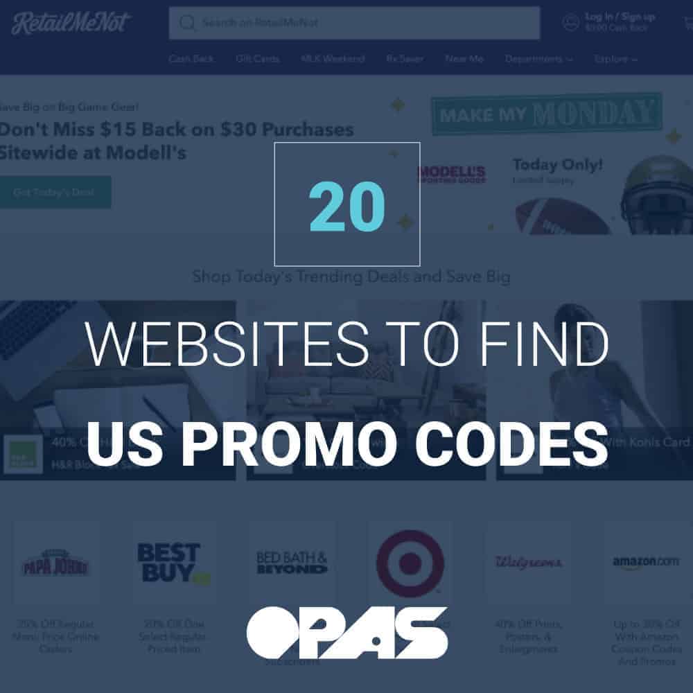 20 Websites to Find US Promo Codes and Discounts OPAS