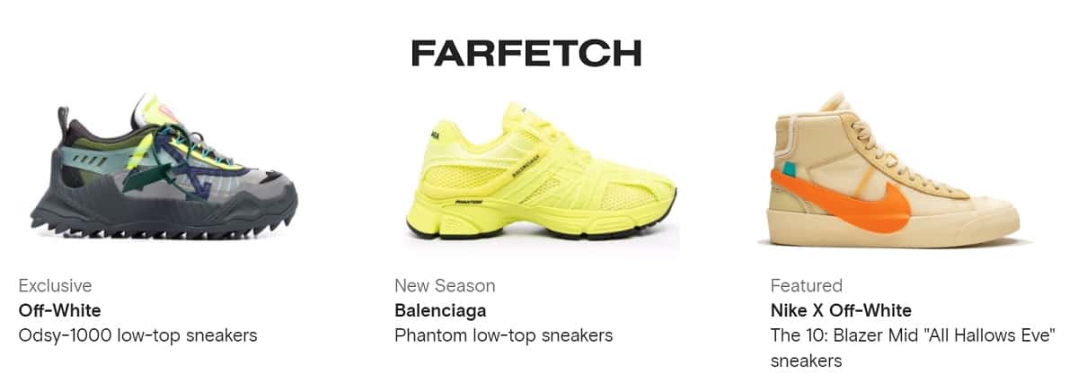 farfetch sneakers　ファーフェッチ　スニーカー　靴